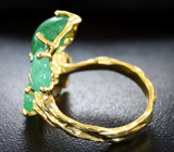 Золотое кольцо с уральскими изумрудами 5,55 карата и бриллиантами Золото