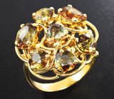 Золотое кольцо с андалузитами 4,67 карата Золото