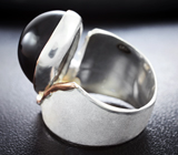 Серебряное кольцо с дымчатым кварцем и кристаллическим эфиопским опалом Серебро 925