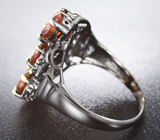 Серебряное кольцо с ограненными эфиопскими опалами Серебро 925