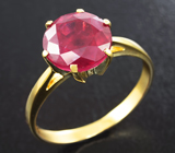 Золотое кольцо с рубином 4,15 карата Золото