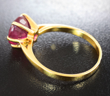 Золотое кольцо с рубином 4,15 карата Золото