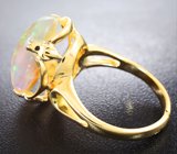 Кольцо с кристаллическим эфиопским опалом