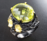 Серебряное кольцо с лимонным цитрином 27+ карат Серебро 925
