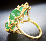 Золотое кольцо с уральскими изумрудами 11,93 карата и бриллиантами Золото