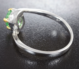 Прелестное серебряное кольцо с цаворитом 0,82 карата Серебро 925