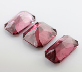 Набор из 3 родолитов 3,37 карата 