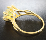 Золотое кольцо с ограненным эфиопским опалом 6,08 карата Золото