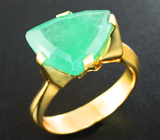 Золотое кольцо с уральским изумрудом 5,56 карата Золото