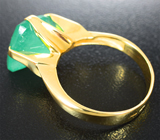 Золотое кольцо с уральским изумрудом 5,56 карата Золото