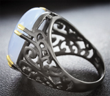 Серебряное кольцо с халцедоном 17+ карат