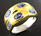 Стильное серебряное кольцо с кианитами Серебро 925