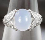 Прелестное серебряное кольцо с халцедоном Серебро 925