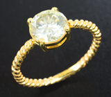 Золотое кольцо с муассанитом 1,35 карата Золото