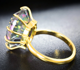 Золотое кольцо с мистическим кварцем 12,54 карата Золото