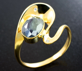 Золотое кольцо с уральским александритом 1,86 карата и бриллиантами Золото
