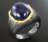 Серебряное кольцо с синим сапфиром Серебро 925