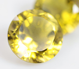 Пара лимонных цитринов авторской огранки 11,63 карата 