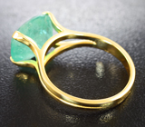 Золотое кольцо с крупным уральским изумрудом 4,79 карата Золото