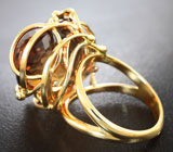 Золотое кольцо с империал топазом 30,92 карата и бриллиантами Золото