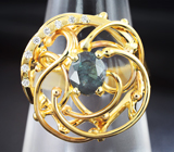 Золотое кольцо с уральским александритом 0,76 карата и бриллиантами Золото