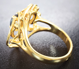 Золотое кольцо с уральским александритом 0,76 карата и бриллиантами Золото