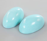 Пара кабошонов армянской бирюзы 6,22 карата 