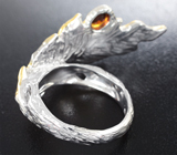 Серебряное кольцо с цитринами мадейра Серебро 925