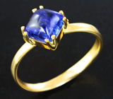 Золотое кольцо с ярким танзанитом 1,79 карата Золото