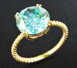 Золотое кольцо с чистейшим крупным муассанитом 3,56 карата Золото