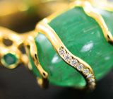 Золотое кольцо с уральскими изумрудами 10,7 карата и бриллиантами Золото
