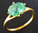 Золотое кольцо с уральским изумрудом 1,86 карата Золото
