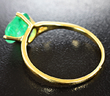 Золотое кольцо с уральским изумрудом 1,86 карата Золото