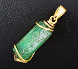 Золотой кулон с кристаллом зеленого берилла 13,75 карата Золото