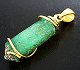Золотой кулон с кристаллом зеленого берилла 13,75 карата Золото