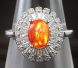 Замечательное серебряное кольцо с кристаллическим эфиопским опалом Серебро 925