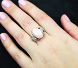 Прелестное серебряное кольцо с эфиопским розовым опалом Серебро 925