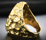 Массивное золотое кольцо с контрастным австралийским дублет опалом 7,36 карата и бриллиантами Золото