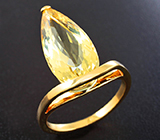 Кольцо с чистейшим гелиодором Золото