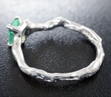 Серебряное кольцо с изумрудом 1,39 карата и синим сапфиром Серебро 925