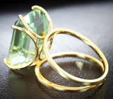 Кольцо c зеленым аметистом Золото