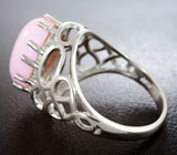 Ажурное серебряное кольцо с перуанским розовым опалом Серебро 925