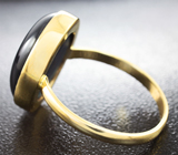 Золотое кольцо с крупным звездчатым сапфиром 12 карата Золото