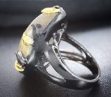 Серебряное кольцо с рутиловым кварцем 55+ карат Серебро 925