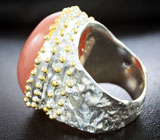 Серебряное кольцо с солнечным камнем 30+ карат Серебро 925
