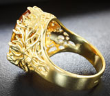 Золотое кольцо с чистейшим крупным гелиодором 12,52 карата Золото