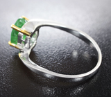 Чудесное серебряное кольцо с цаворитом 1,32 карата Серебро 925