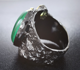 Серебряное кольцо с малахитом и перидотом Серебро 925
