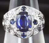 Замечательное серебряное кольцо с кианитами Серебро 925