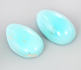 Пара кабошонов армянской бирюзы 7,44 карата 